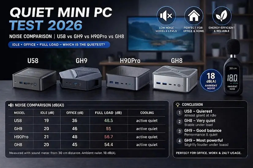 Mini PC Silent Test 2026 – Noise Level Comparison & Silent Mini PC